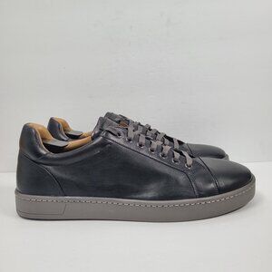 Magnanni Caitin Lo Moka Men's Black Leather Casual Sneakers 21409 US Size 10.5M